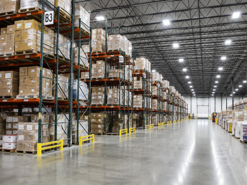 Distribution Warehouse with new LED lighting in Knoxville, TN